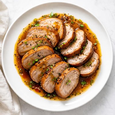 Sliced pork with sauce