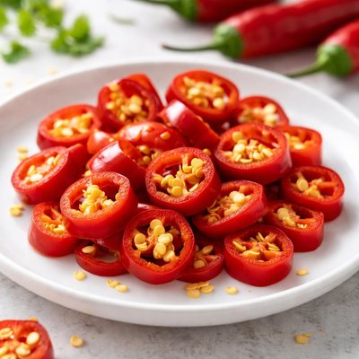 Sliced red chili