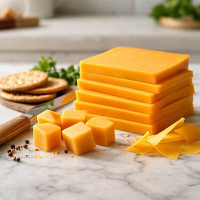 Sliced sharp cheddar cheese