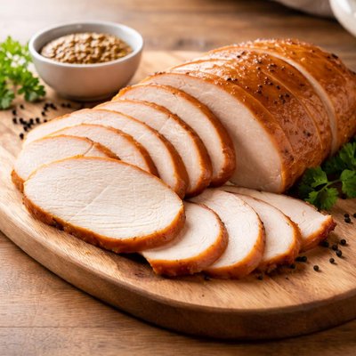 Sliced smoke turkey