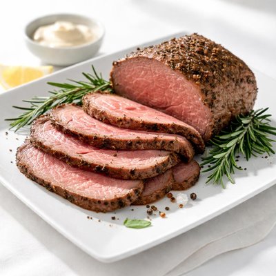 Carne de res de aguayón en rodajas