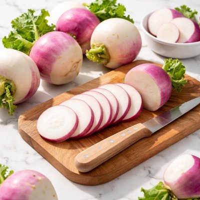 Sliced turnips