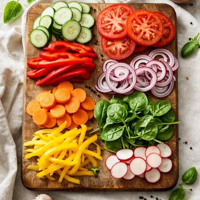 Sliced veggies