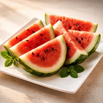 Sliced watermelon