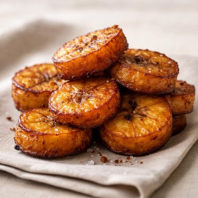 Slices of fried plantains