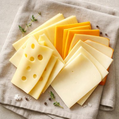 Slics of cheese