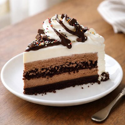 Sliver of dairy queen ice cream cake