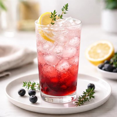 Sloe gin fizz cocktail