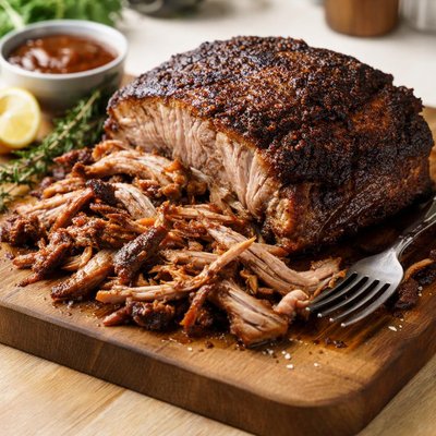 Slow-cooked pork butt