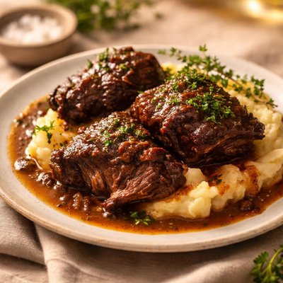 Slow cooked beef cheek
