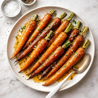 Slow cooked carrots