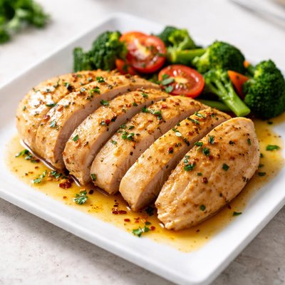 Slow cooked chicken breast