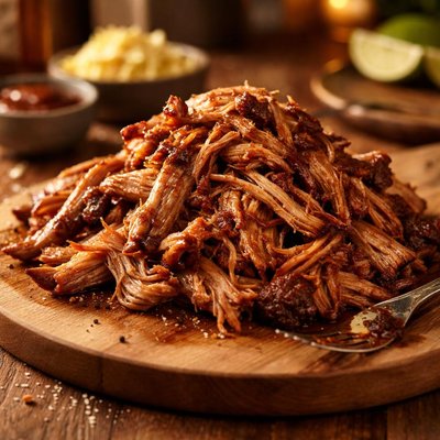 Slow cooked pulled pork