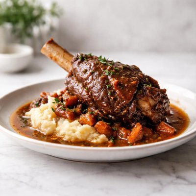 Slow cooker lamb shank