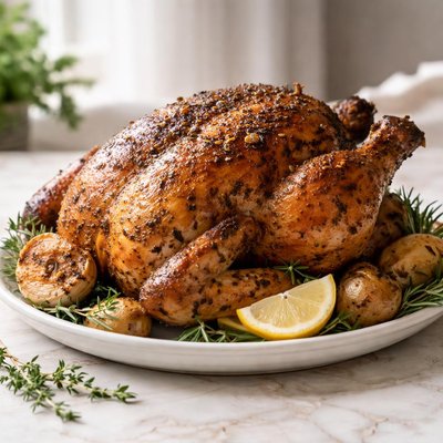 Slow roasted chicken