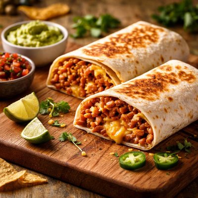 Smal bean and cheese burrito