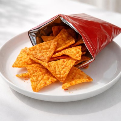 Small bag of doritos