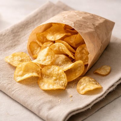 Crujientes de papas en bolsa pequeña