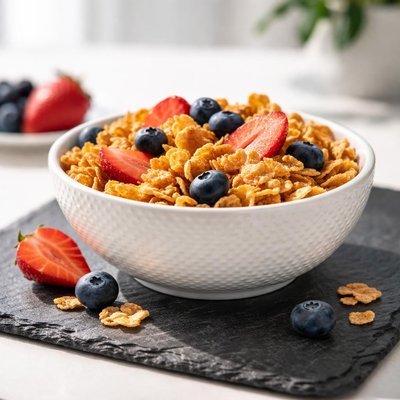 Small bowl of special k cereal