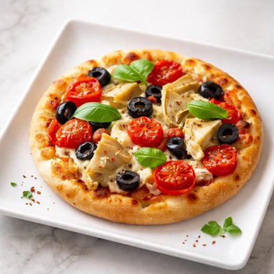 小凉披萨：番茄、黑橄榄和朝鲜蓟