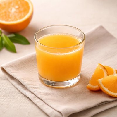 Small glass of orange juice