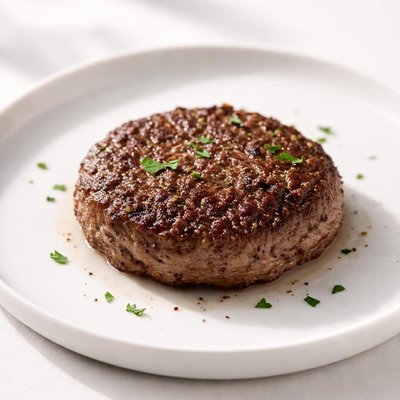 Small ground beef patty
