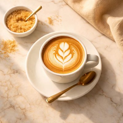 Small latte half sugar