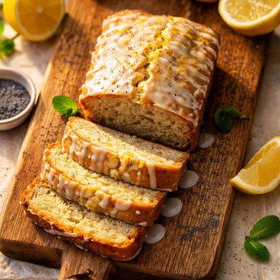 Small lemon poppy seed loaf