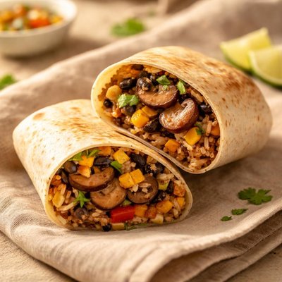 Kleiner Pilz-Burrito