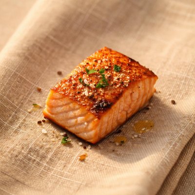 Small piece of salmon