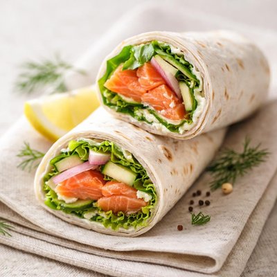 Small salmon wrap