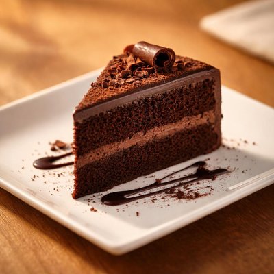 Small slice of chocolate cake