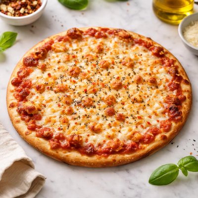 Small thin crust cheese pizza