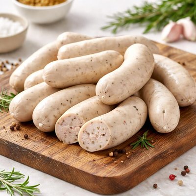 Small white sausages
