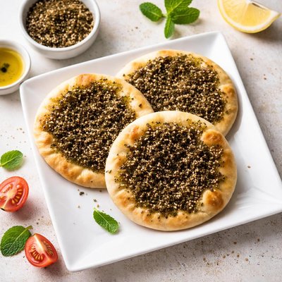 Small zaatar manoushe