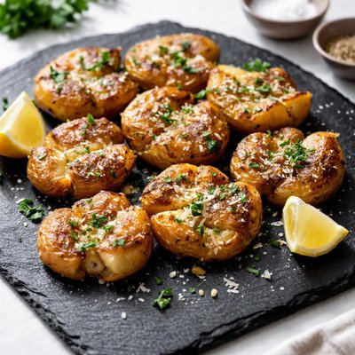 Smashed baby potatoes