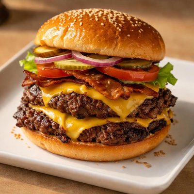 Smashed burger patty