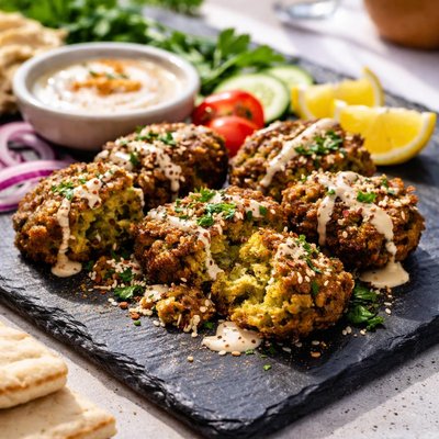 Smashed falafel