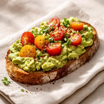 牛油果番茄酱面包