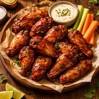 Smoked buffalo chicken wings