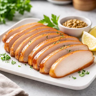 Smoked chicken slices