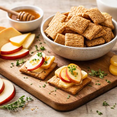 Smoked gouda triscuit