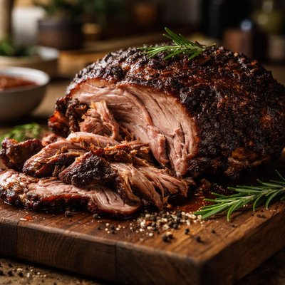Smoked lamb shoulder