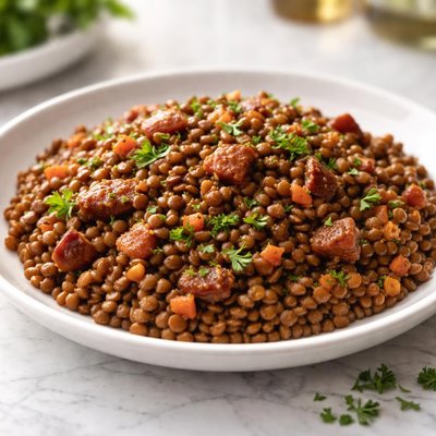 Smoked lentils
