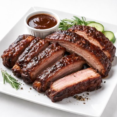 Smoked pork spareribs