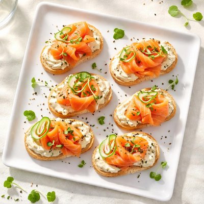 Smoked salmon appetizer