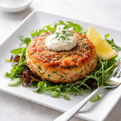 Smoked salmon fishcake