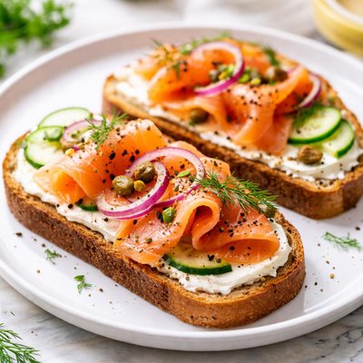 Smoked salmon toast