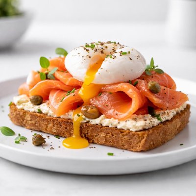 Smoked salmon with egg
