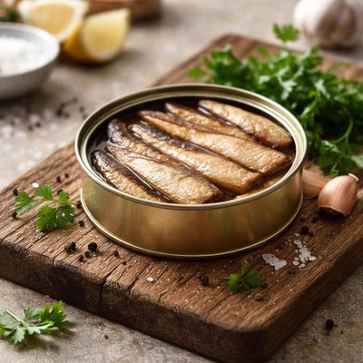 Smoked sprats in oil